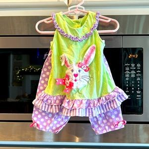 Easter Bunny Capri Pants Set, size 18 month